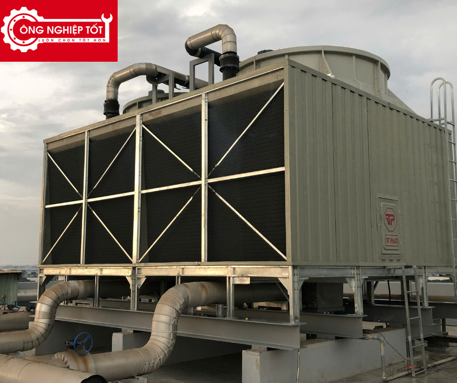 Hình ảnh thực tế tháp giải nhiệt Thuận Tiến Phát vuông 200RT